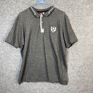 West Ham United London Mens Fitted Cotton Polo Official Merchandise Gray Size XL